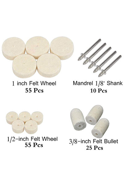 Choice مجموعة أدوات تلميع وتجليخ من اللباد الصوفي، 145 قطعة (100/120/145 قطعة...