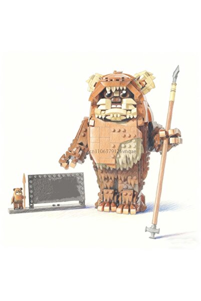 Choice كتيب تعليمات ورقي معبأ في أكياس، 1010 قطعة، مكعبات بناء محارب الغابة، ...