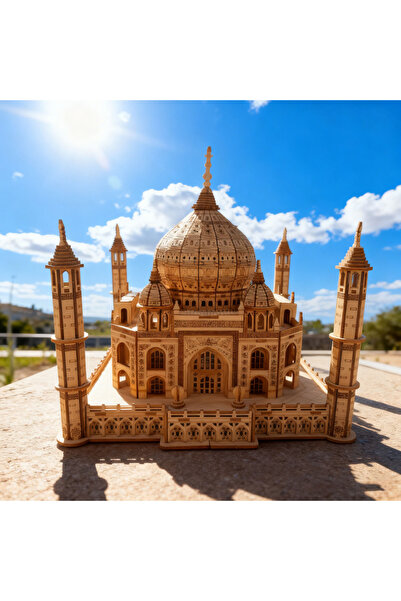 Choice نموذج تاج محل ثلاثي الأبعاد من الخشب الأبيض، طقم تركيب ذاتي، هدية مثال...