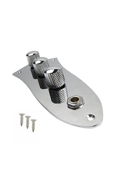 Choice لوحة تحكم فضية اللون لغيتار فيندر جاز باس، مزودة بمفتاح سلكي كامل المو...