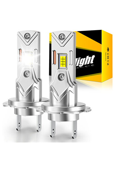 Choice مصباح أمامي LED H7 6500K من AILEO، قطعتان، 200 واط، 20000 لومن، تصميم ...