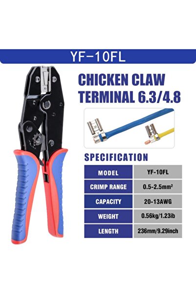 choice2 أدوات تجعيد أطراف التوصيل YF-10FL، موصلات أنثوية على شكل حرف L معزولة...