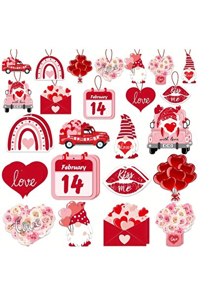 Choice MULTI 24Pcs Valentine's Day Ornaments Valentine's Day Ornaments for Tr...