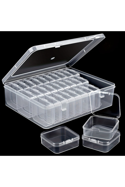 Choice 30 Grids Transparent Plastic Storage Box For Bead Stringing DIY Crafts...