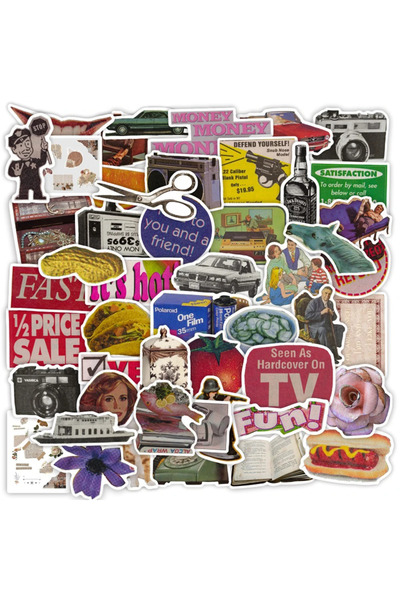Choice 50pcs 50pcs Vintage Graffiti Stickers DIY Hand Account Old Retro Carto...