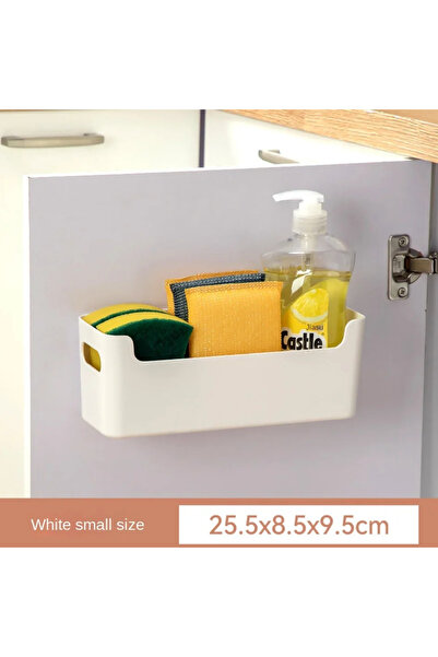 choice2 2pcs white Non Perforated Cling Film Rack Inside Cabinet Wall Shelf S...