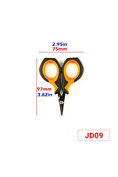 HIRISI مقص صيد متعدد الوظائف من الفولاذ المقاوم للصدأ JD09، قاطع خيوط محمول ب...