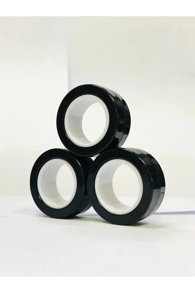 Choice black 3PCS Magnetic Ring Fidget Toys Set ADHD Anxiety Magnetic Finger ...