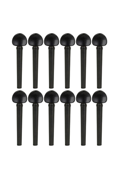 Choice Ebony 12 Pcs Oud String Shaft Ebony with Fish Eye Mahogany Ebony Oud L...