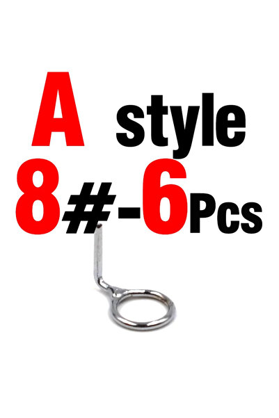 Choice مجموعة من 6 حلقات توجيه صنارة صيد مقاس 8 من توبرانك، قطع غيار لإصلاح أ...