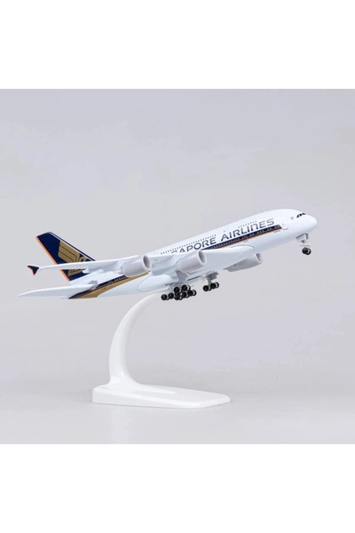Choice نموذج طائرة A380 من الخطوط الجوية السنغافورية، مصنوع من سبيكة معدنية، ...