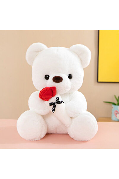 Miniso 23CM C Valentine's Day roses teddy bear animal plush toys for girls te...