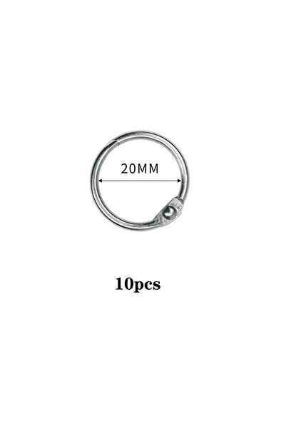 Choice1 20mm 10pcs 10pcs Loose Leaf Binder Rings Metal Opening Ring for Offic...
