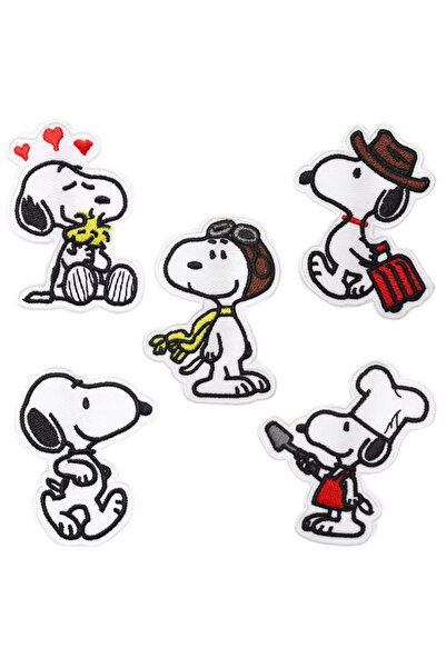 Miniso 5PCS 5PCS Cartoon Anime Snoopy Embroidered Patches Cute Cartoon DIY Ir...
