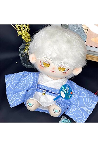 Choice طقم ملابس دمية أزرق مكون من 3 قطع، بتصميم كاواي، بطول 20 سم، على شكل ك...