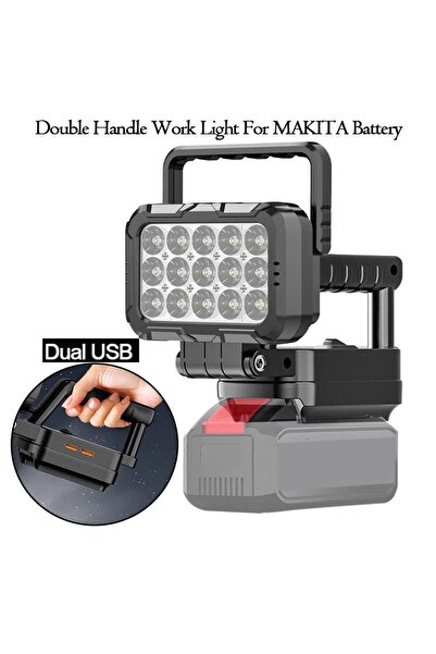 Choice 1Pcs LED Work Light For Makita 18V Battery With USB Charging Port Port...
