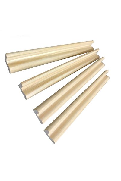 Choice 4PCS 4Pcs Wooden Dominoes Trays Racks Train Dominoes Trays DIY Dominoe...