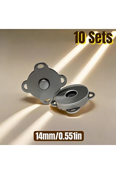 Choice black 10 Sets/Pack Handmade Metal Magnetic Button Snap, Suitable for D...