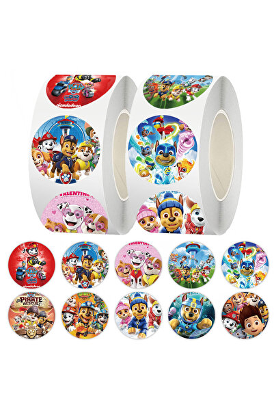 PAW PATROL لفة واحدة، 500 قطعة، ملصقات كرتونية لاصقة، ملصقات جرافيتي لطيفة، م...