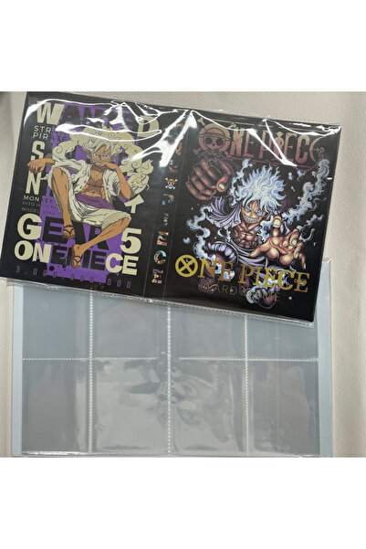 BANDAI Card Book One Piece Nika Luffy Collectible Card Album 4 Compartments C...