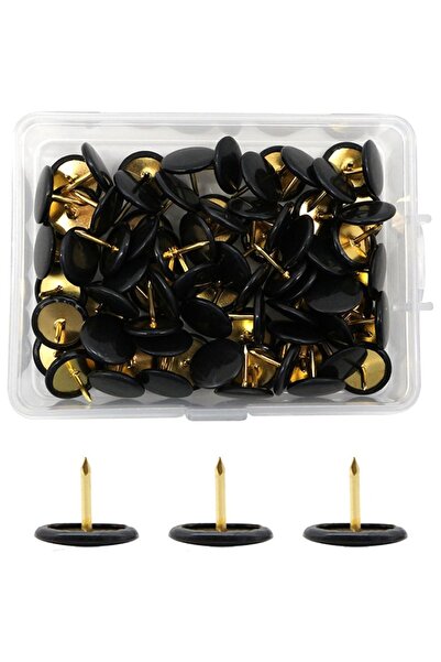 Choice 100Pc Black Drawing Pins 100 Pcs Round Head Thumbtacks, Metal Push Pin...