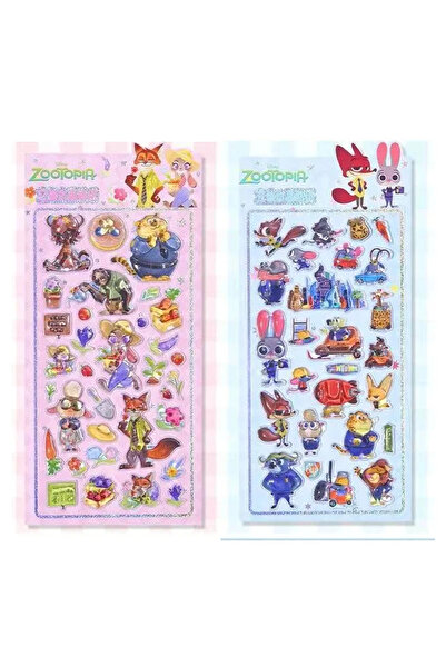 Choice قطعتان **ملصق ثلاثي الأبعاد كريستالي من فيلم زوتوبيا 2026، ملصقات لطيف...