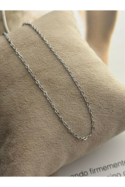 roshel Tarnish Resistant Steel Forse Chain Silver Color Sf Necklace 45 Cm/ 60...