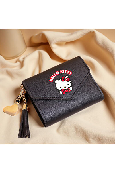 Choice محفظة ستايل-بي القصيرة متعددة الوظائف من الجلد الصناعي مزينة بشرابة لط...