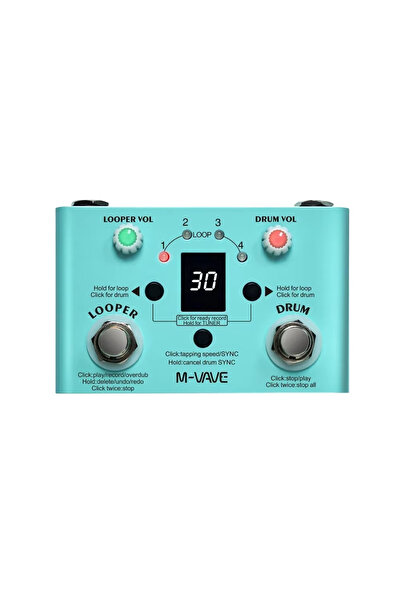 Choice1 Green M-VAVE Lost Tempo Black Guitar Pedal, drum machine loop with 30...