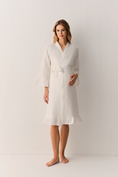 SUWEN Angel Pamuklu Hamile Lohusa Sabahlık