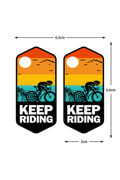 Choice3 a pair Pack of 2 Keep Riding Electric Bike Frame Reflective Stickers ...