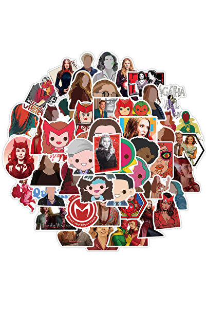 Choice ٥٠ قطعة من ملصقات جرافيتي مستوحاة من مسلسل واندا فيجن التلفزيوني، مناس...