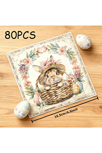 Choice ٨٠ قطعة مناديل ورقية، ٢٠-٨٠ قطعة مناديل ورقية لعيد الفصح، مناديل ورقية...