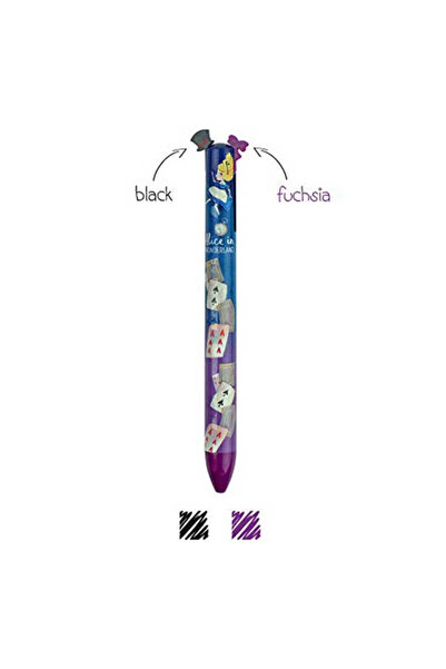 Legami İki Renkli Tükenmez Kalem Fuşya&Siyah Alice in Wonderland K089375