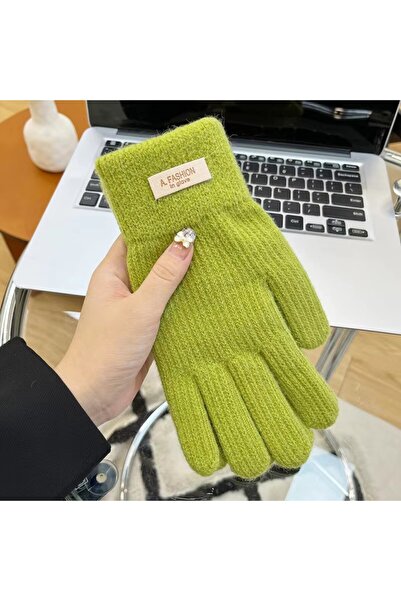 Choice Green Fashion Winter Warm Gloves Women Korean Touch Screen Gloves Fing...