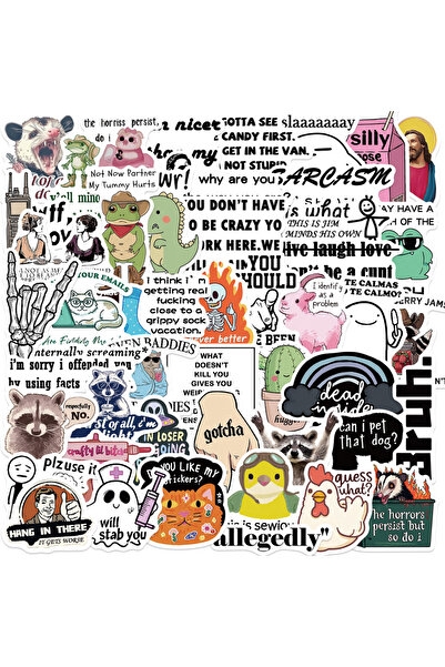 Choice ٥٠ قطعة أو ٥٠/١٠٠ قطعة من ملصقات الميمات المضحكة، ملصقات فينيل مقاومة ...