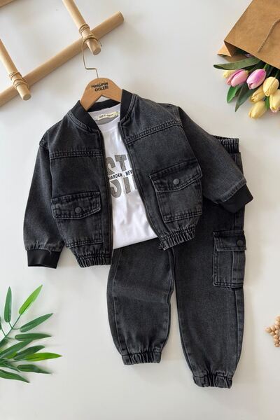 Minigimin Cicileri Set 3 piese pentru băieți Little Boy's Cicileri: Jachetă d...