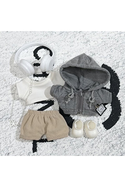 Choice 6 قطع من سلسلة لابوبو بيج إنتو إنرجي، سترة هودي رمادية عصرية مناسبة لأ...