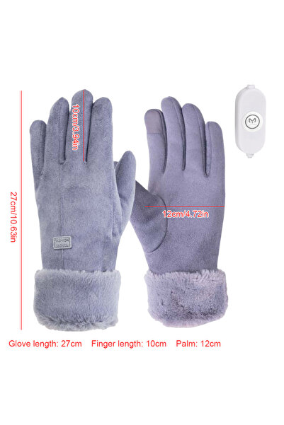 APWIKOGER PURPLE Electric Warm Gloves 3 Gear Adjustment Winter Thermal Cyclin...