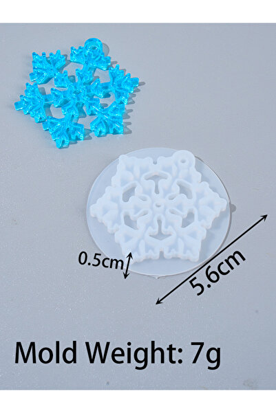 Choice مجموعة من 8 قطع من قوالب السيليكون والراتنج الإيبوكسي على شكل ندفة ثلج...
