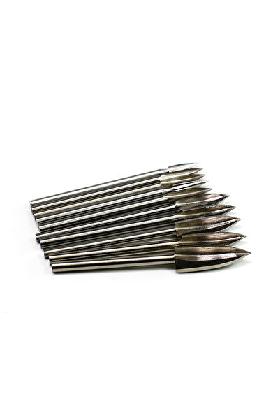 Choice Silver Wood Carving Drill Bit HSS Engraving Drill Bit Set Solid Carbid...