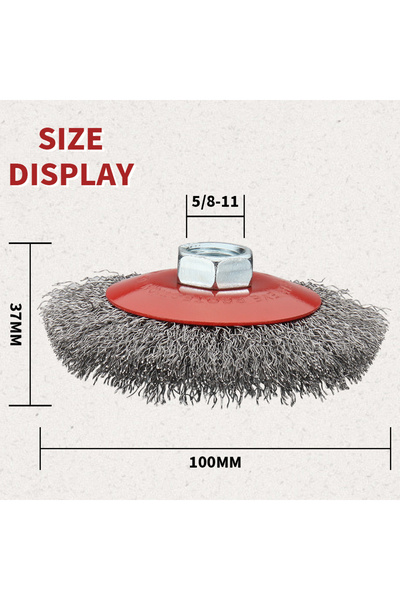 Choice5 فرشاة سلكية من الفولاذ المقاوم للصدأ مقاس 4 بوصات من نوع M14، قطعة وا...