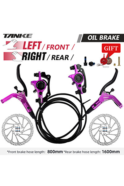 Choice طقم فرامل قرصية هيدروليكية للدراجات الجبلية من TANKE، لون بنفسجي LFRR-...