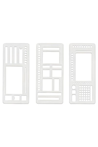 Choice 3pcs Bview Art Handmade Mylar Record Stencils, 3PCs Flexible Template ...