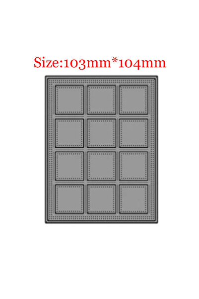 Choice مجموعة إطارات مربعة منقطة، قوالب تقطيع معدنية للخلفيات، لصنع البطاقات،...