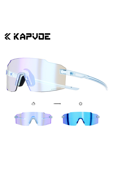 KAPVOE Photochromic-BL-11 Photochromic Runnning Sunglasses Light-Weight Cycli...
