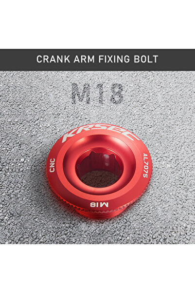 Choice M18 Red KRSEC Bike Crank Cover Crank Screw Aluminum Alloy Mountain Bik...