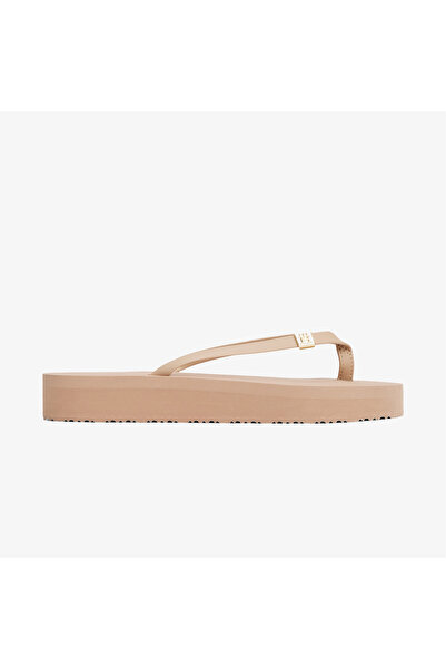 Tommy Hilfiger Elevated Chic Beach Kadın Bej Terlik