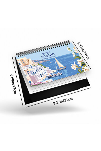 Choice 1pc 1pc 2026 Calendar Travel Diary, Healing, 12-Month Monthly Plan, De...