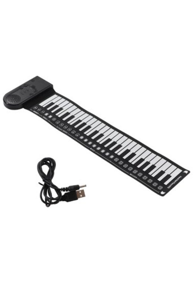 Choice بيانو بلاك إيرين 49 مفتاحًا قابل للطي يدويًا، لوحة مفاتيح سيليكون محمو...